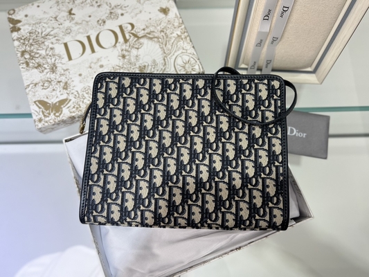 2 in 1 Beutel-blauem schiefem Jacquardwebstuhl Mini Diors 30 Montaigne