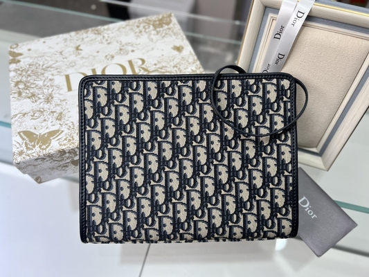 2 in 1 Beutel-blauem schiefem Jacquardwebstuhl Mini Diors 30 Montaigne