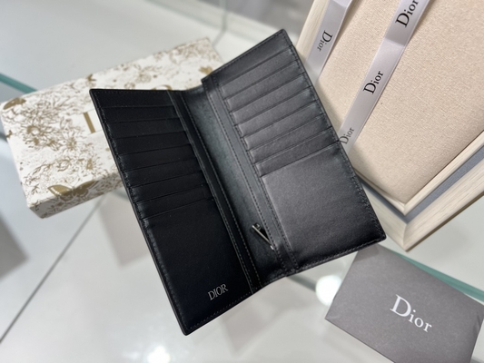 Prägeartige vertikale CD Christian Dior Mens Wallet Diamond Zippered