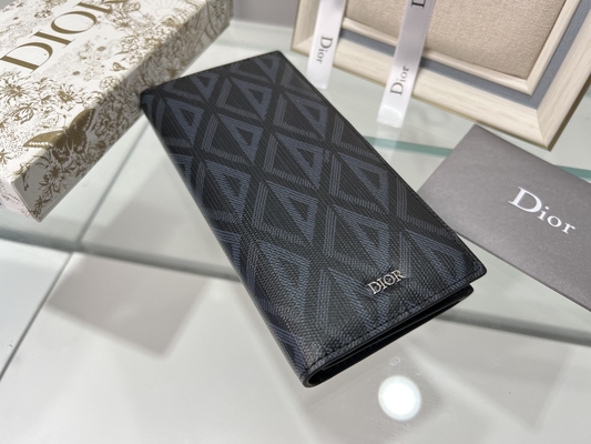 Prägeartige vertikale CD Christian Dior Mens Wallet Diamond Zippered