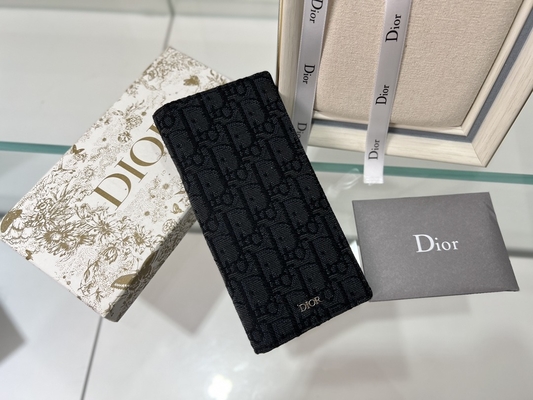 Prägeartige vertikale CD Christian Dior Mens Wallet Diamond Zippered