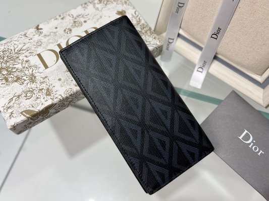 Prägeartige vertikale CD Christian Dior Mens Wallet Diamond Zippered