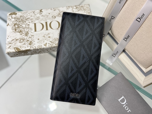 Prägeartige vertikale CD Christian Dior Mens Wallet Diamond Zippered