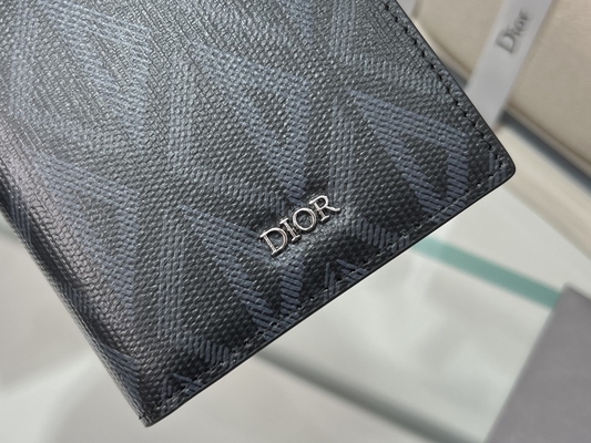 Prägeartige vertikale CD Christian Dior Mens Wallet Diamond Zippered