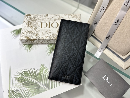Prägeartige vertikale CD Christian Dior Mens Wallet Diamond Zippered
