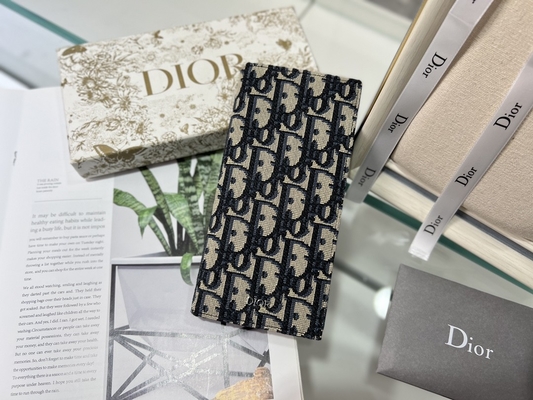 Prägeartige vertikale CD Christian Dior Mens Wallet Diamond Zippered