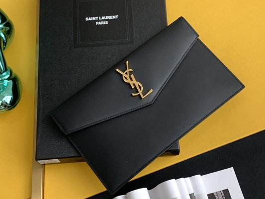 Prägeartiges Heiliges Laurent Preloved Branded Bag Uptown lederne Clutch Grain De Poudre