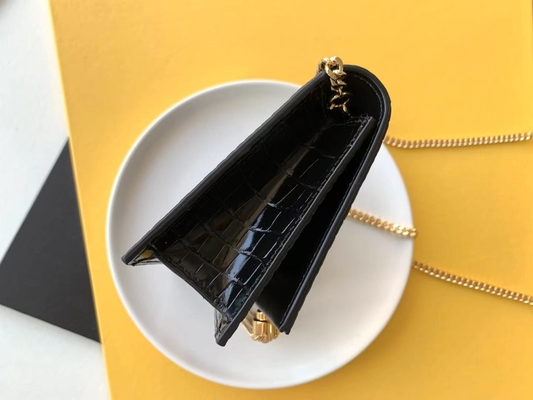 Kalbsleder YVES SAINT LAURENT-Schwarz-Taschen-Goldkette Kate Small Tassel