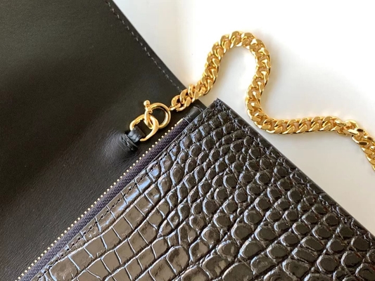 Kalbsleder YVES SAINT LAURENT-Schwarz-Taschen-Goldkette Kate Small Tassel