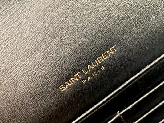 Kalbsleder YVES SAINT LAURENT-Schwarz-Taschen-Goldkette Kate Small Tassel