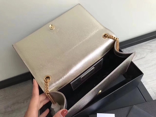 Nackenbands- mit Halterungpolyester-Saint Laurent YVES SAINT LAURENT Woc-Tasche mit Reißverschluss-Schließungs-Silber