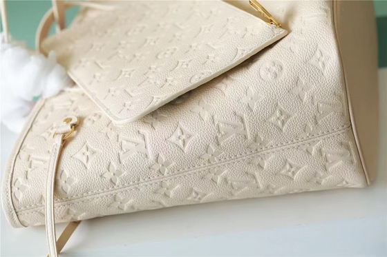 Partei brandmarkte Damen Monogramm Empreinte Handtasche Neverfull Millimeter mit Blumen-Marketerie