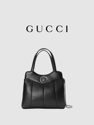 Lederne Palladium-Tone Gucci Tote Mini Classic-Schattenbilder