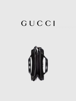 Lederne Palladium-Tone Gucci Tote Mini Classic-Schattenbilder