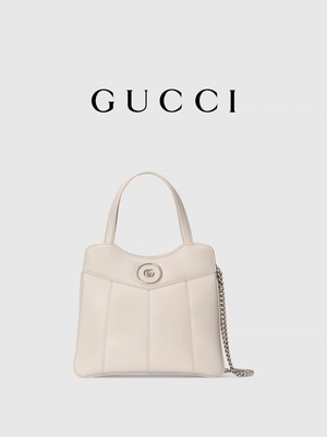 Lederne Palladium-Tone Gucci Tote Mini Classic-Schattenbilder