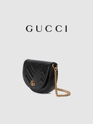 Schwarzes ledernes eingebranntes Bote-Bag Chain GG Marmont Tote Bag Quilted Matelasse