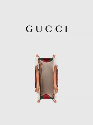 Leinenineinander greifeng brannte Boten Bag Gucci Blue und rote Streifen-Tasche ein