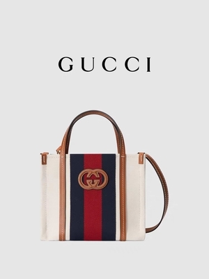Leinenineinander greifeng brannte Boten Bag Gucci Blue und rote Streifen-Tasche ein