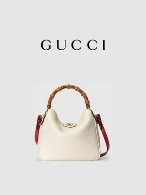 Weiße lederne gebrandmarkte Umhängetasche-Gucci-Prinzessin Diana Handbag