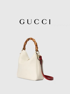 Weiße lederne gebrandmarkte Umhängetasche-Gucci-Prinzessin Diana Handbag
