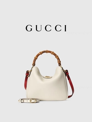 Weiße lederne gebrandmarkte Umhängetasche-Gucci-Prinzessin Diana Handbag