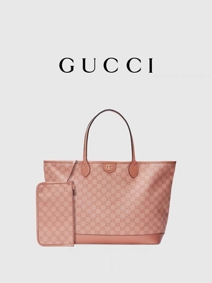 Rosa Segeltuch-Gucci Ophidia GG mittleres Tote Shoulder Bag For Business Reisen