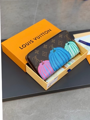 Unisexleder segeltuch LV Sarah Monogram Wallet Damier Collaboration