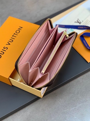 Unisexleder segeltuch LV Sarah Monogram Wallet Damier Collaboration