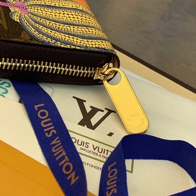 Unisexleder segeltuch LV Sarah Monogram Wallet Damier Collaboration