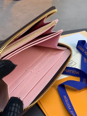 Unisexleder segeltuch LV Sarah Monogram Wallet Damier Collaboration