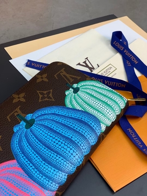 Unisexleder segeltuch LV Sarah Monogram Wallet Damier Collaboration