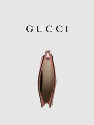 Kupplungs-Beutel Mini Pink Canvas Leather Ophidias Gucci mit Zipschließung