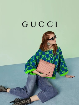 Kupplungs-Beutel Mini Pink Canvas Leather Ophidias Gucci mit Zipschließung
