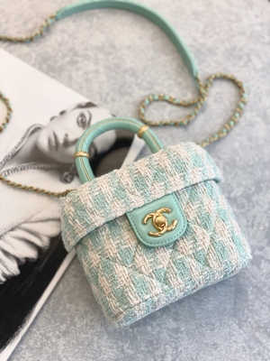 Mädchen-Monogramm-Mini Designer Purses Chanel Mini-Kasten-Taschen-Grün-Rosa
