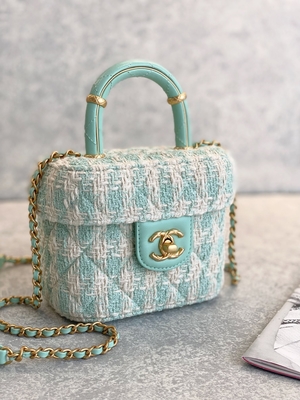 Mädchen-Monogramm-Mini Designer Purses Chanel Mini-Kasten-Taschen-Grün-Rosa