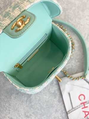 Mädchen-Monogramm-Mini Designer Purses Chanel Mini-Kasten-Taschen-Grün-Rosa