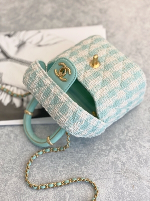 Mädchen-Monogramm-Mini Designer Purses Chanel Mini-Kasten-Taschen-Grün-Rosa