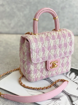 Mädchen-Monogramm-Mini Designer Purses Chanel Mini-Kasten-Taschen-Grün-Rosa