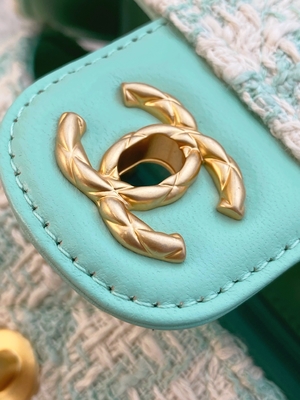 Mädchen-Monogramm-Mini Designer Purses Chanel Mini-Kasten-Taschen-Grün-Rosa