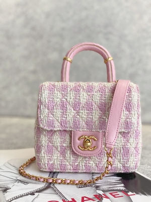 Mädchen-Monogramm-Mini Designer Purses Chanel Mini-Kasten-Taschen-Grün-Rosa