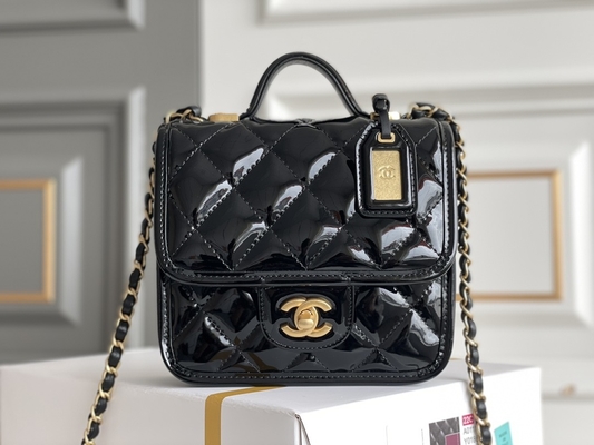 Goldkette Chanels 22 Mini Designer Purses Black Spell mit Tropfen-Klappe