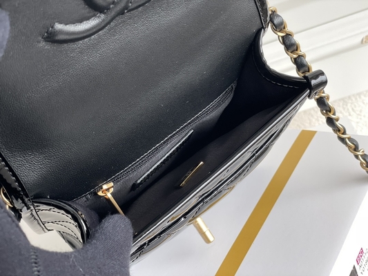 Goldkette Chanels 22 Mini Designer Purses Black Spell mit Tropfen-Klappe