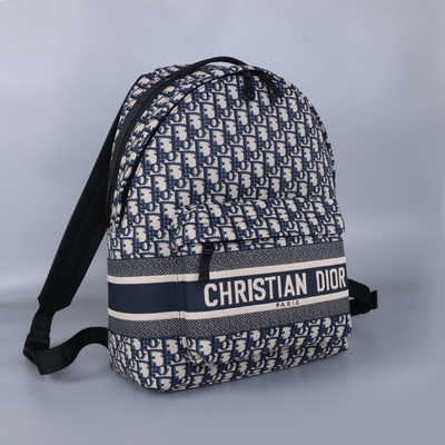 Designer Small Diortravel Backpack blauer Dior Oblique Jacquard