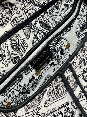 Frauen-Stickerei Dior Saddle Sling Bag Patchwork 25cm mit 3 Innentaschen