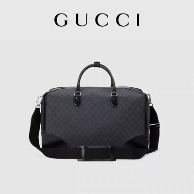 Schwarzes Oberstes Tote Bag Gucci Mens Messenger Segeltuch-Ineinander greifendoppeltes G Reise GG