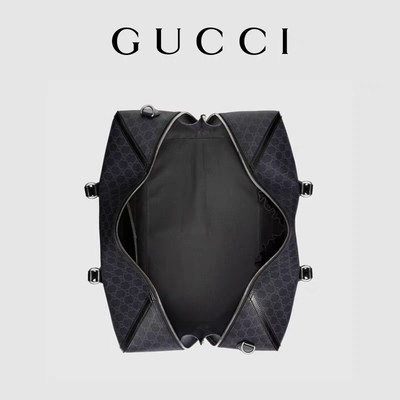 Schwarzes Oberstes Tote Bag Gucci Mens Messenger Segeltuch-Ineinander greifendoppeltes G Reise GG