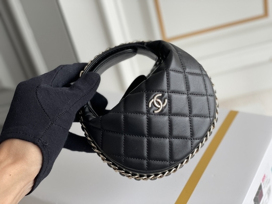 Mini Fabric Chanel Flap Bag-Münzen-Geldbeutel des Schwarz-Ap3095 20 Zoll
