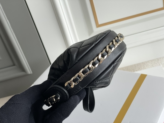 Mini Fabric Chanel Flap Bag-Münzen-Geldbeutel des Schwarz-Ap3095 20 Zoll