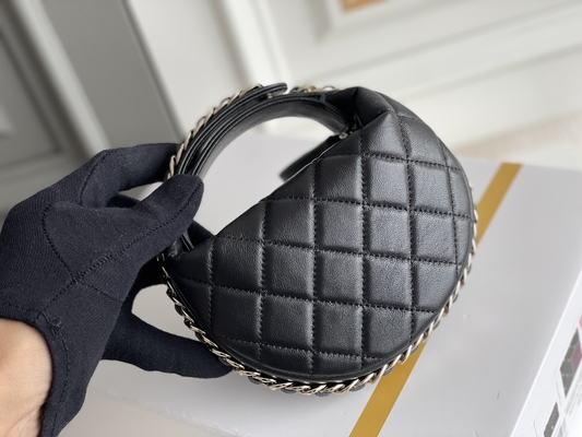 Mini Fabric Chanel Flap Bag-Münzen-Geldbeutel des Schwarz-Ap3095 20 Zoll