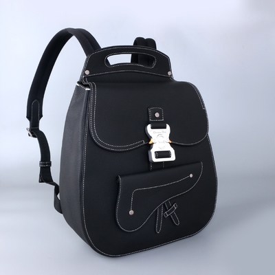 Ledernes Kalb Mann-Wesensmerkmale-Christian Dior Gallop Backpack Black Graineds
